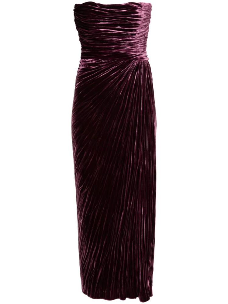 Maria Lucia Hohan Janette velvet draped midi dress - Purple Cover