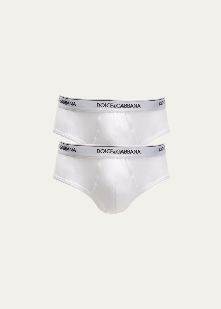 Dolce & Gabbana Men's Two-Pack Jersey Stretch Logo Briefs Cover