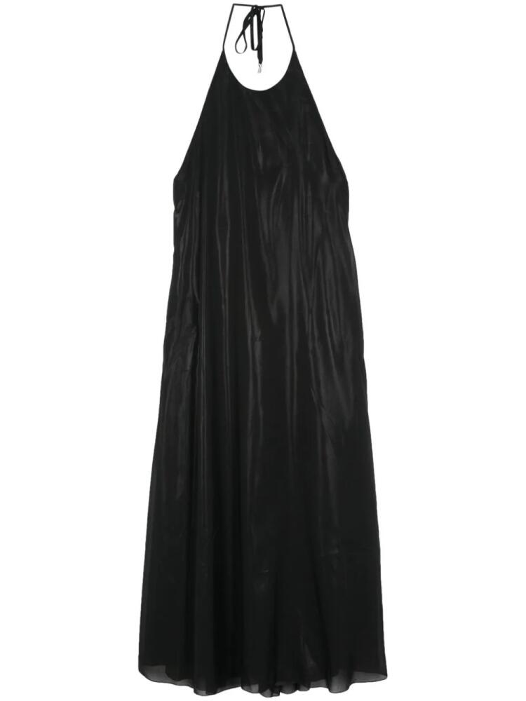 Peserico lamé halterneck maxi dress - Black Cover