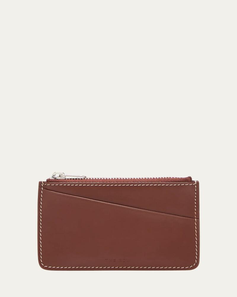 THE ROW Zipped Key Chain Wallet in Shiny Box Calfskin Cover