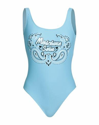 Moschino Woman One-piece swimsuit Sky blue Polyamide, Elastane Cover