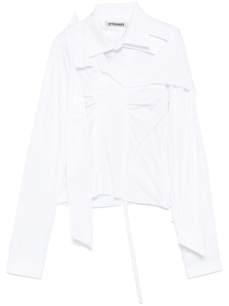 Ottolinger deconstructed lavallière blouse - White Cover