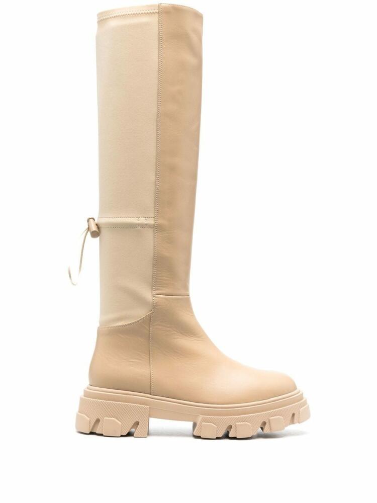 GIABORGHINI drawstring knee boots - Neutrals Cover