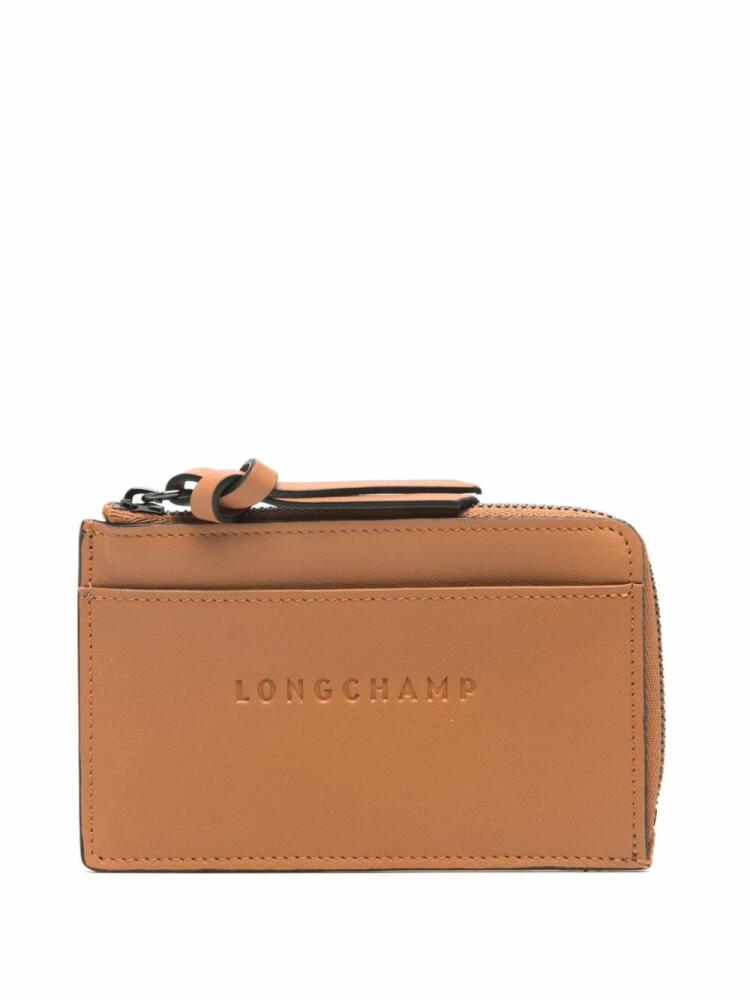 Longchamp 3D leather card holder - Brown Cover