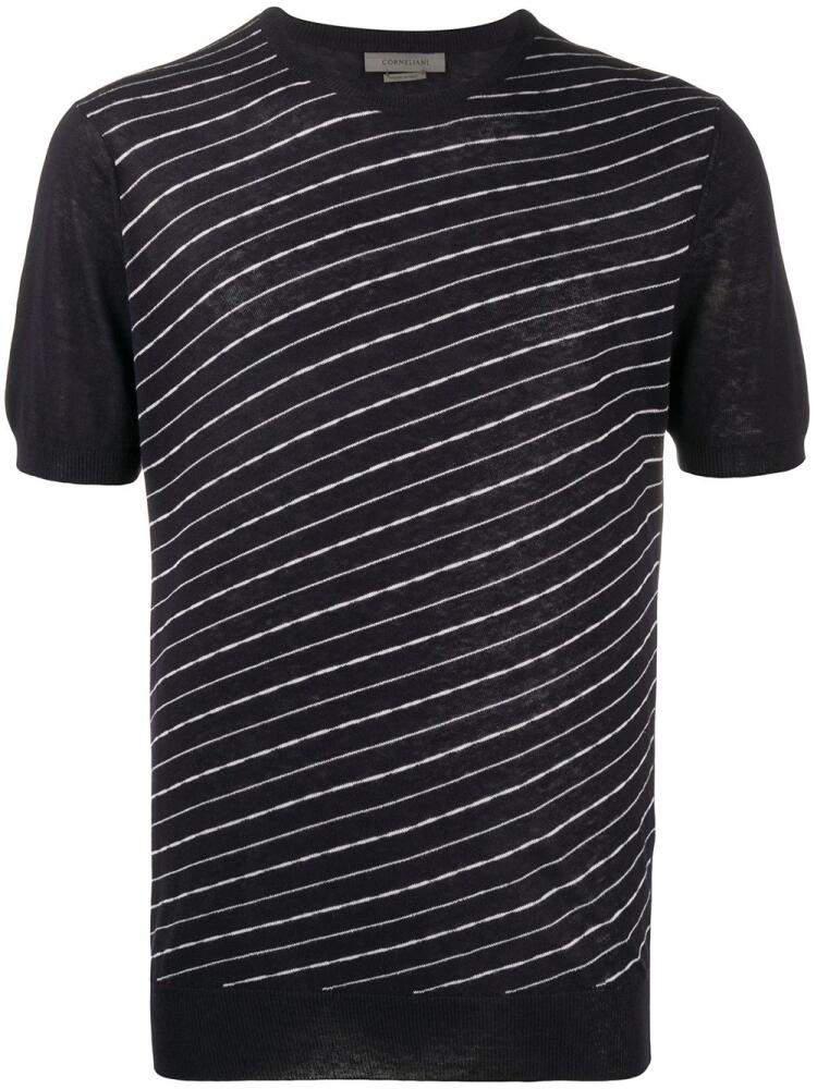 Corneliani striped T-shirt - Blue Cover