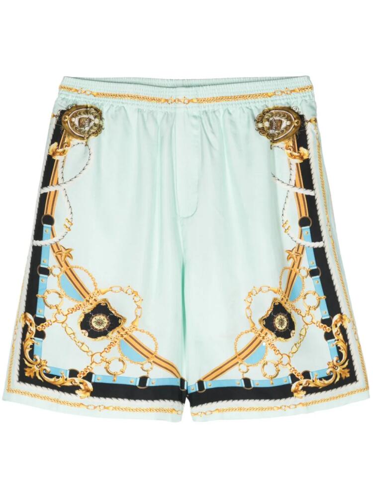 Camilla Sea Charm silk bermuda shorts - Green Cover