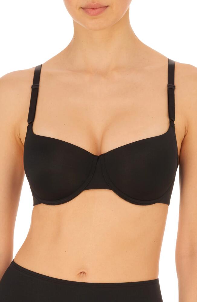 Natori Liquid Underwire Balconette Push-Up Bra in Black Cover