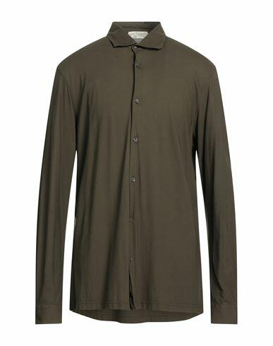 Filippo De Laurentiis Man Shirt Military green Cotton Cover