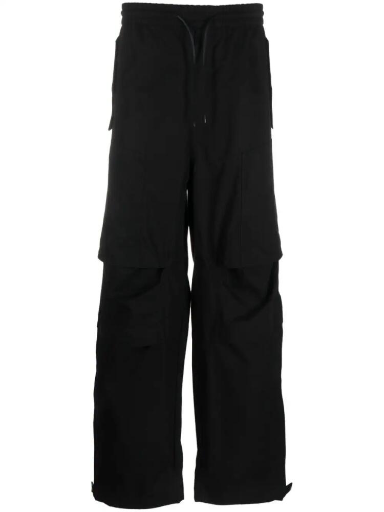 Juun.J drawstring cotton track pants - Black Cover