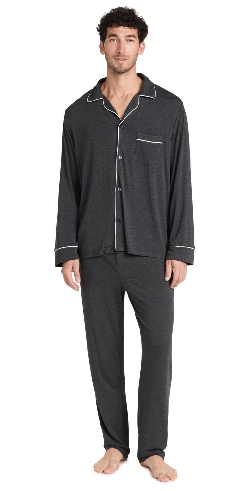 Eberjey William Modal Long PJ Set Charcoal Heather/Ivory Cover