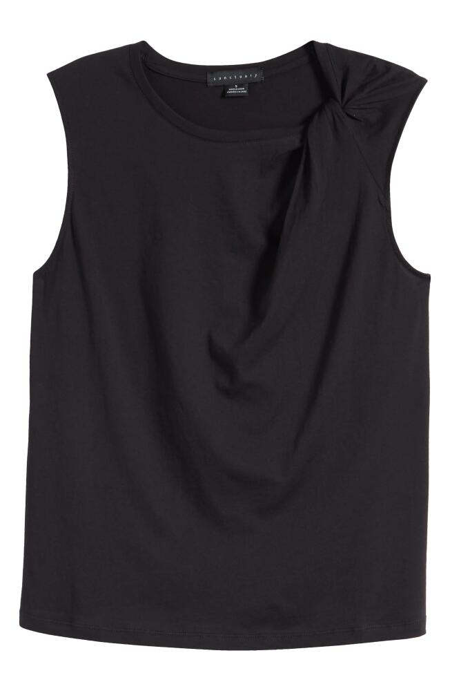 Sanctuary Sun's Out Twist Neck Organic Cotton Tank in Black Cover