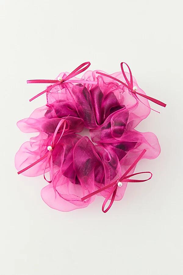 Double Layer Chiffon Scrunchie in Pink Cover