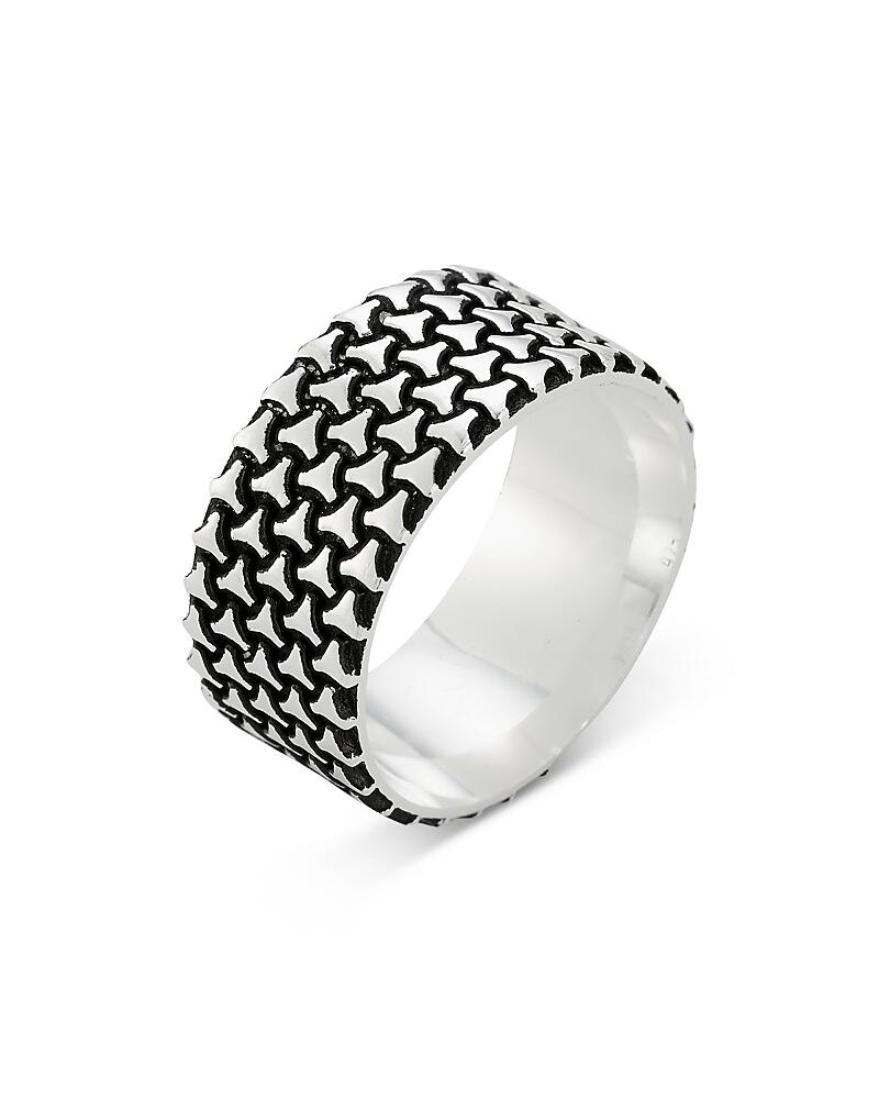 Milanesi And Co Sterling Silver Oxidized Patterned Band Ring Cover