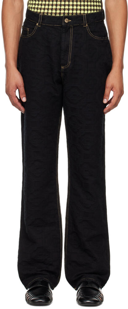 Casablanca Black Jacquard Jeans Cover