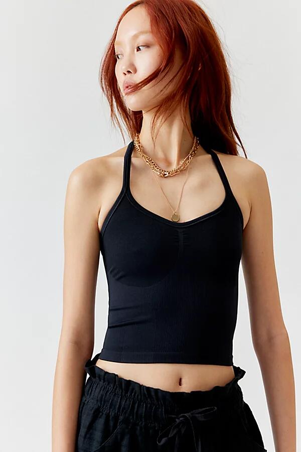 Out From Under Clara Seamless Contour Halter Top in Black Cover