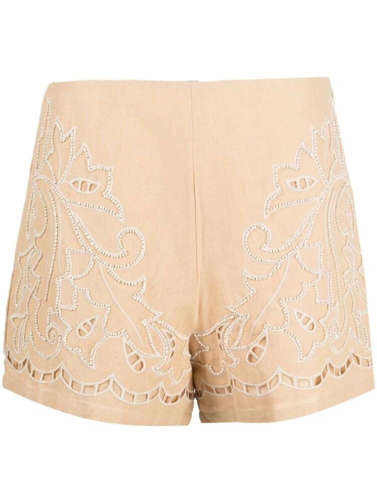 TWINSET broderie-anglaise mini shorts - Neutrals Cover