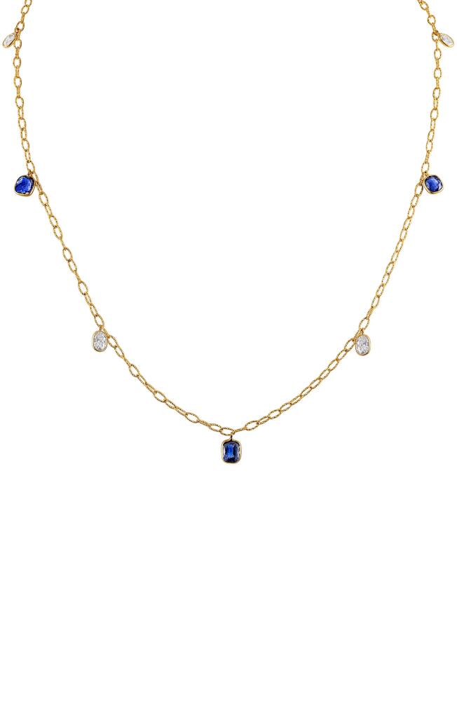 Mindi Mond Tinsel Burma Sapphire & Diamond Necklace in Yellow Gold/Diamond/Sapphire Cover