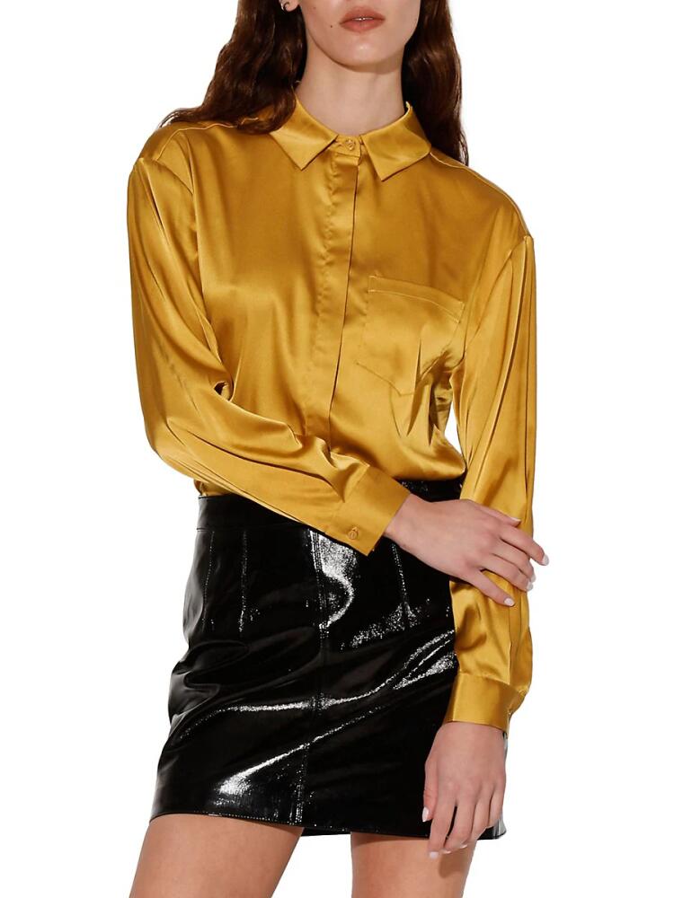 Walter Baker Women's Bella Satin Shirt - Gold Cover