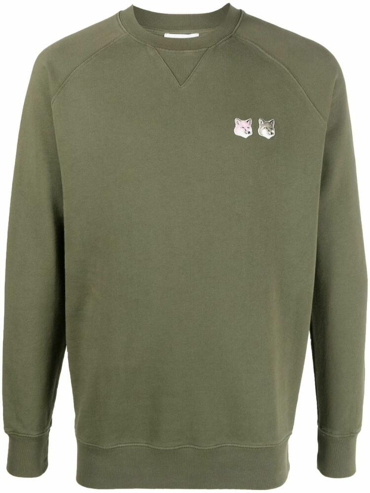 Maison Kitsuné logo-patch sweatshirt - Green Cover