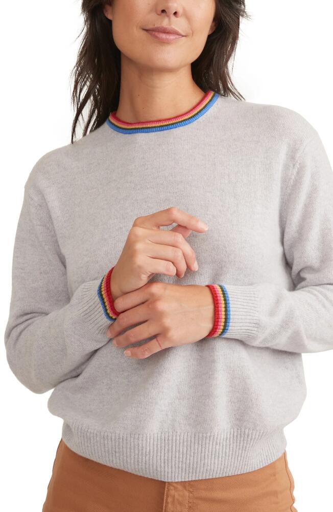 Marine Layer Harper Cashmere Sweater in Light Grey Heather Cover