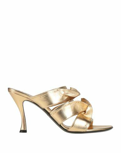 Valentino Garavani Woman Sandals Gold Leather Cover