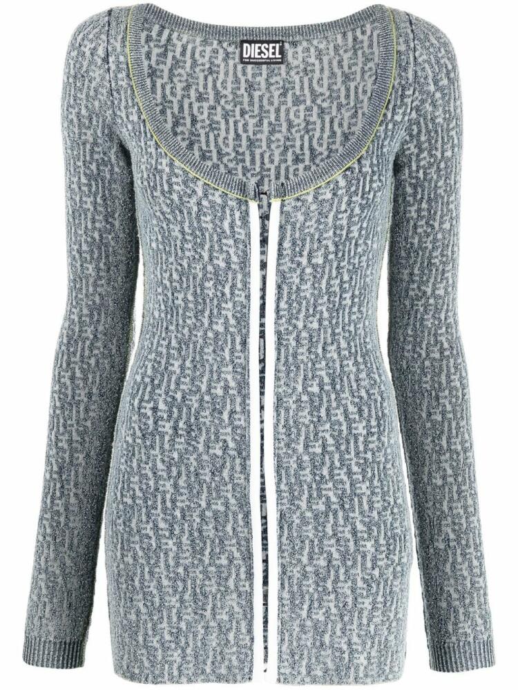 Diesel M-Ercilla-Card knitted cardigan - Blue Cover