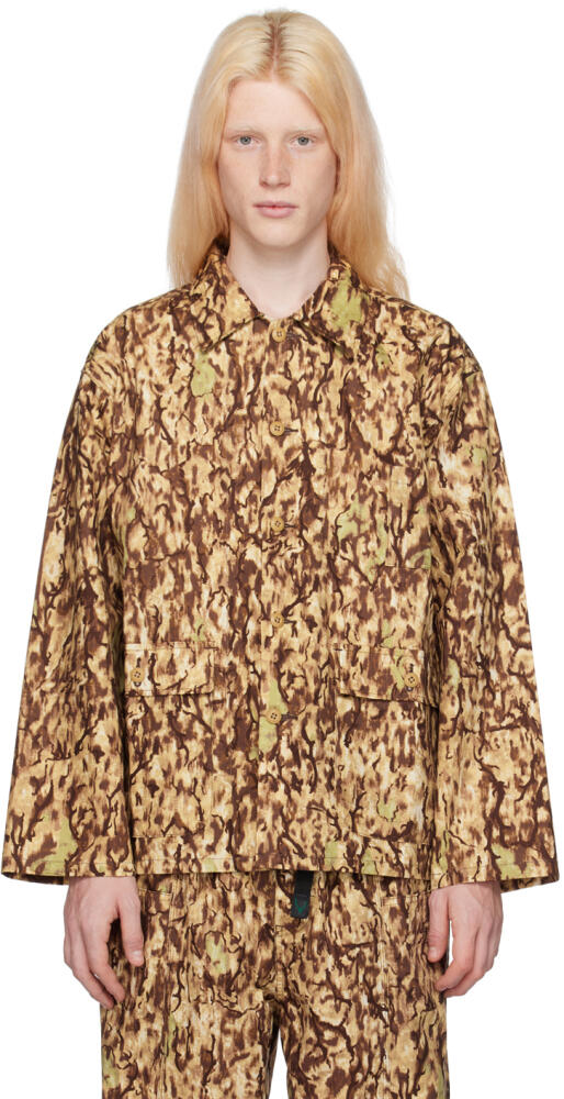 South2 West8 Beige Camo Shirt Cover