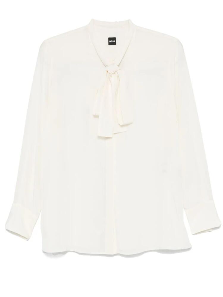 BOSS pussy-bow blouse - Neutrals Cover