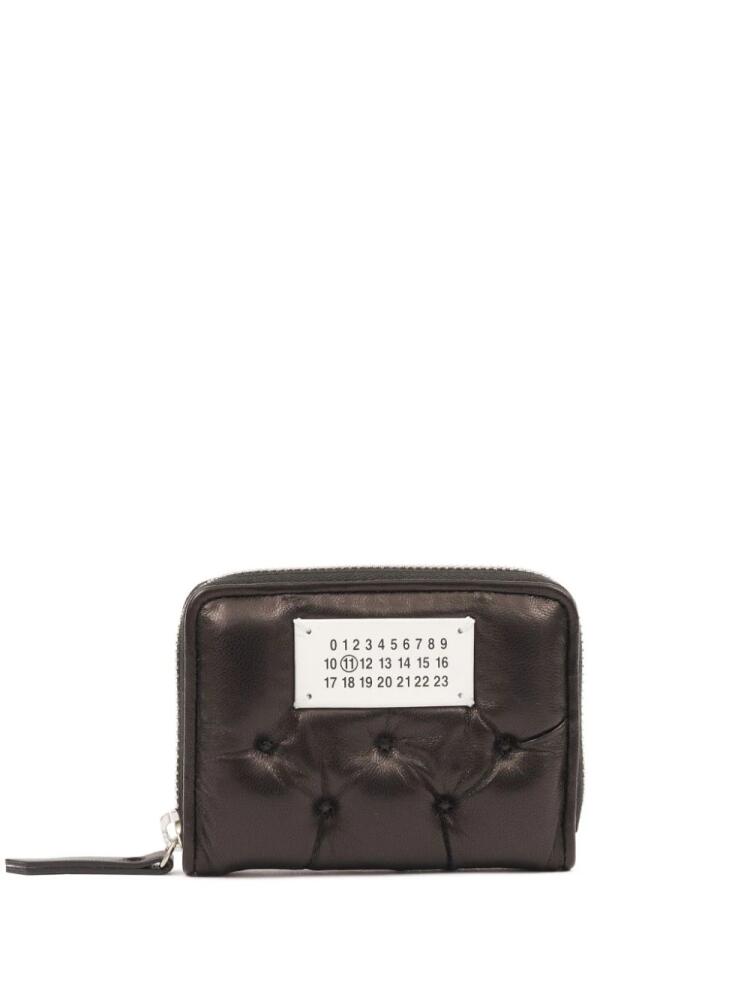 Maison Margiela Numbers-motif padded leather coin pouch - Black Cover