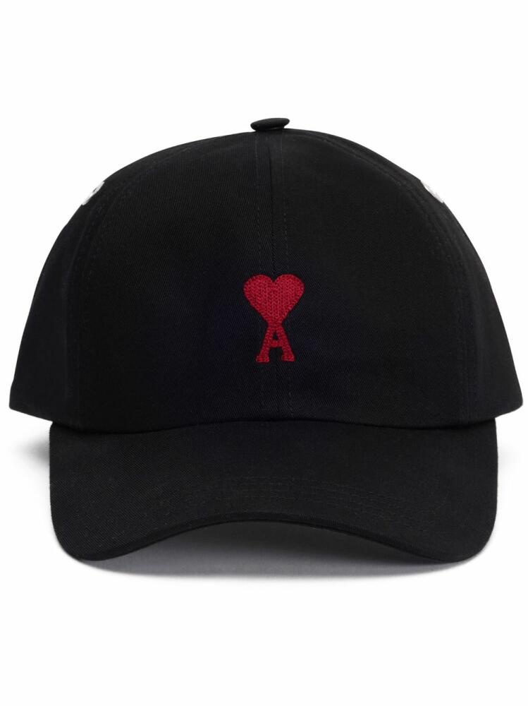 AMI Paris Ami de Coeur cotton cap - Black Cover