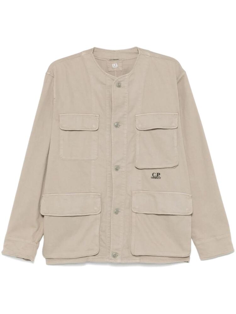 C.P. Company Armored-stretch buttoned overshirt - Neutrals Cover