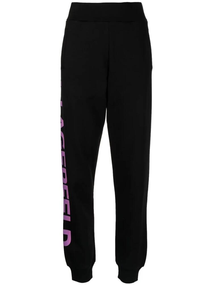 Karl Lagerfeld logo-print track pants - Black Cover