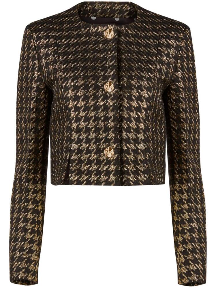 Nina Ricci houndstooth cropped jacket - Black Cover