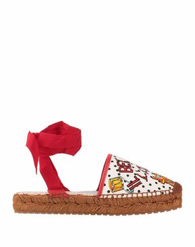 Dolce & gabbana Woman Espadrilles White Cotton, Calfskin, Viscose Cover