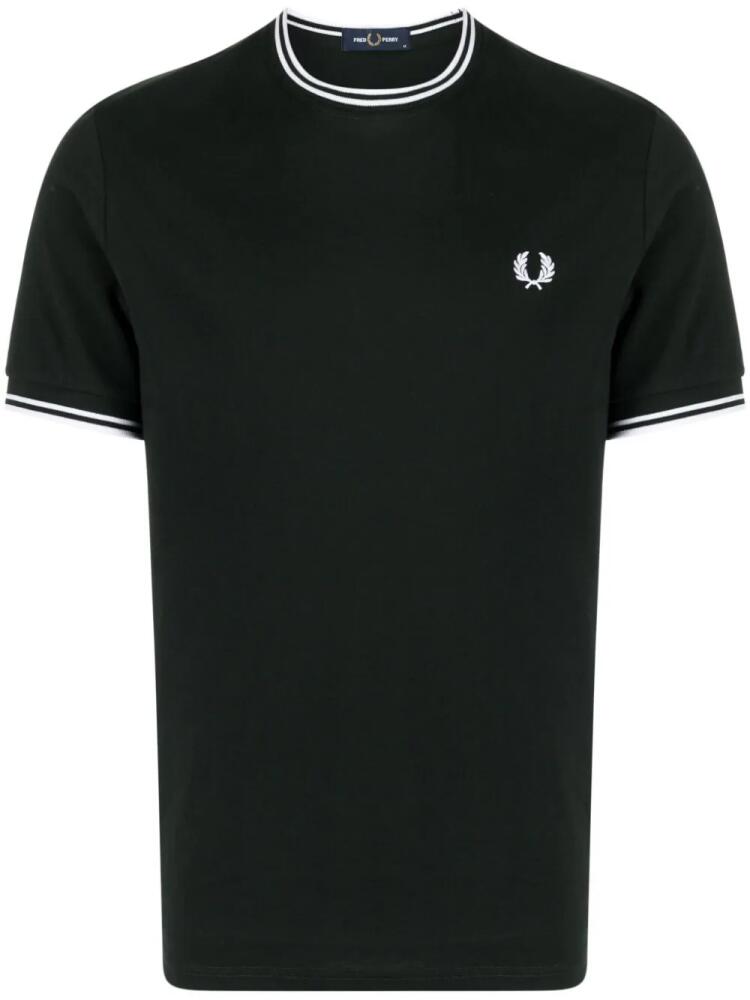 Fred Perry logo-embroidered cotton T-shirt - Green Cover