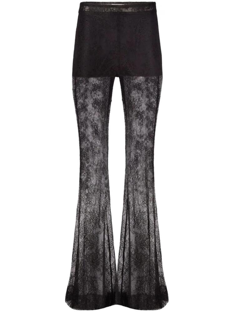 Nina Ricci chantilly lace flared trousers - Black Cover