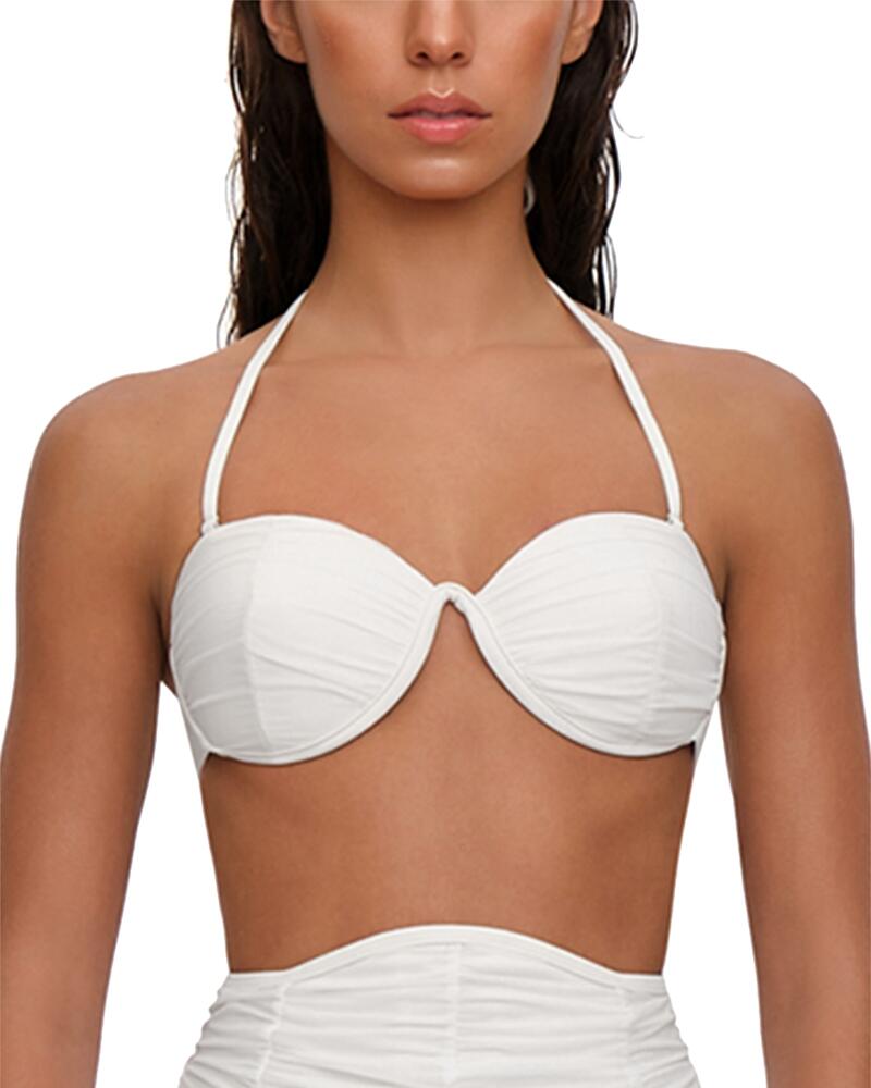 Andrea Iyamah Capa Mesh Bikini Top Cover