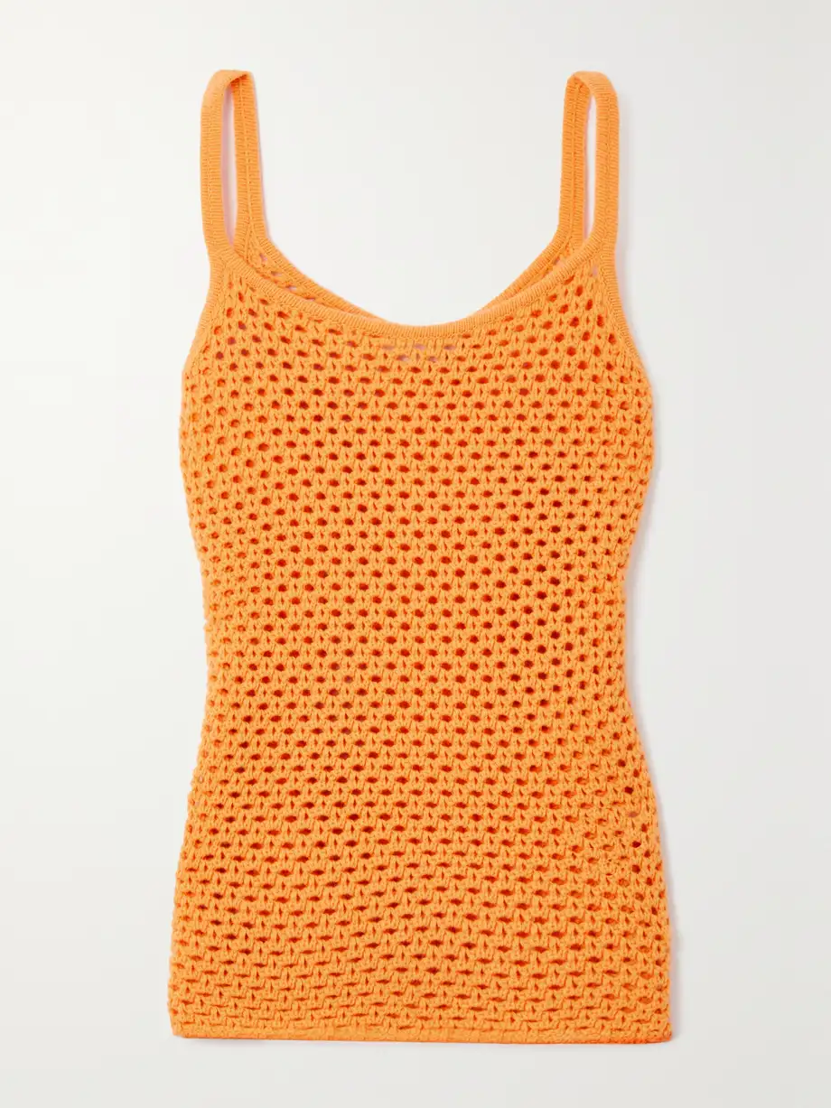 Gabriela Hearst - Mali Honeycomb-knit Wool Tank - Orange Cover