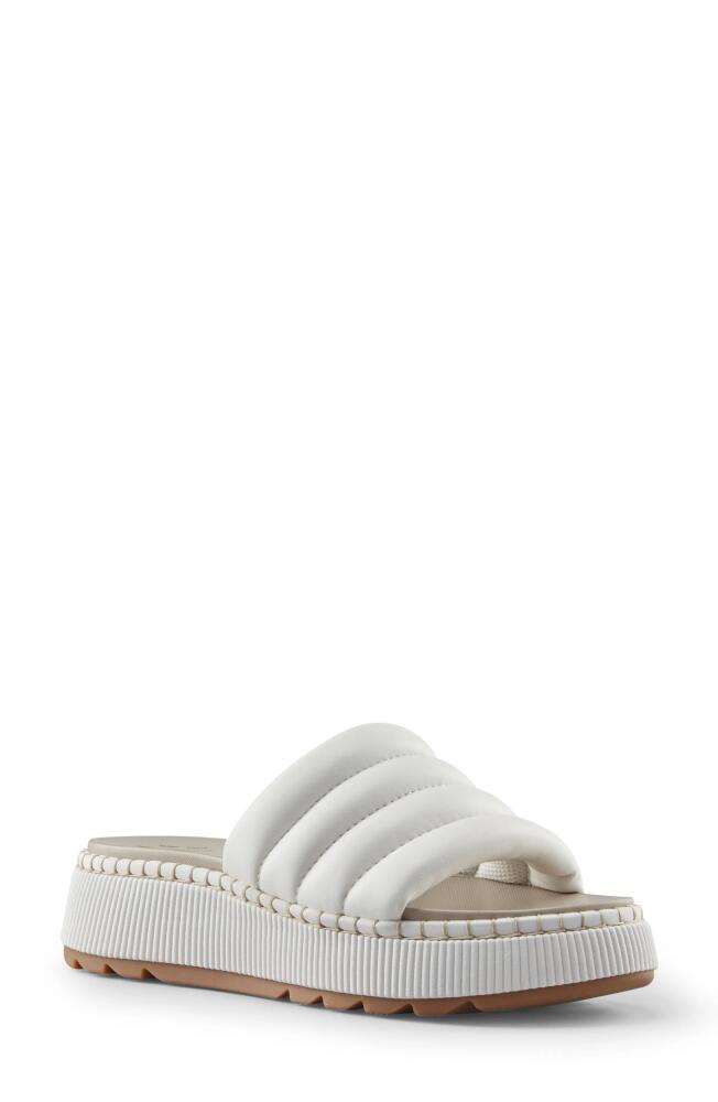 Cougar Soprato Quilted Slide Sandal in White Cover