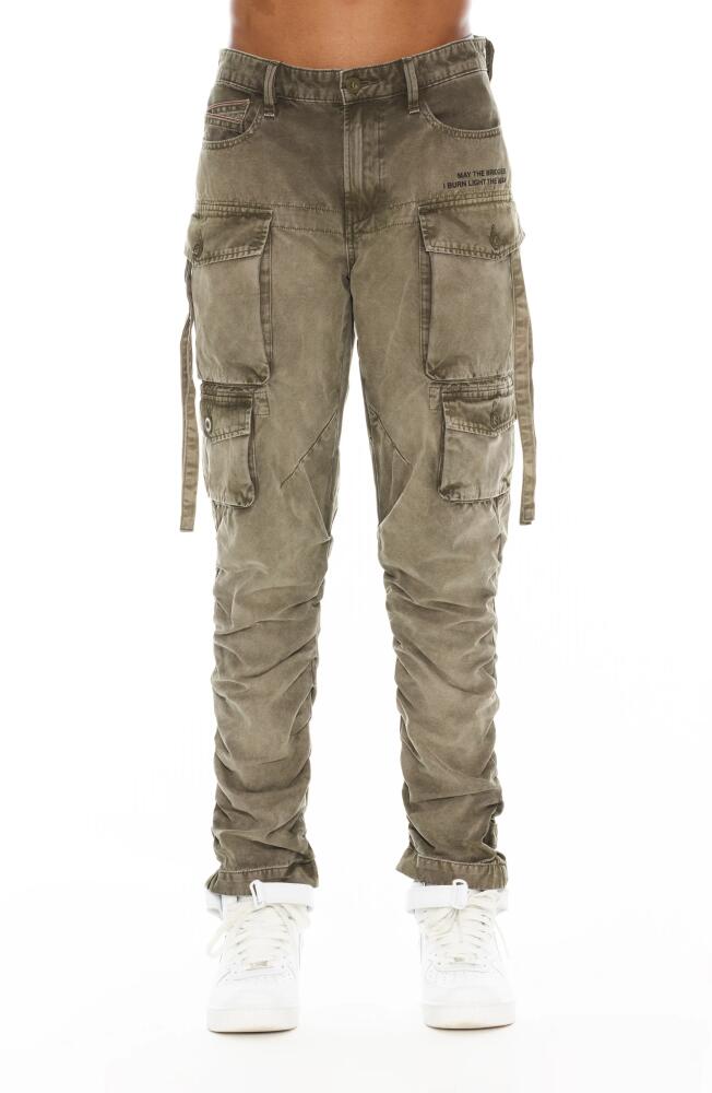 Cult of Individuality Rocker Slim Straight Leg Cargo Pants in Pine Cover