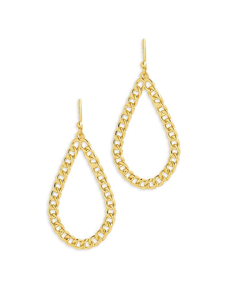 Sterling Forever Nikole Curb Chain Drop Earrings in 14K Gold Plated or Rhodium Plated Cover