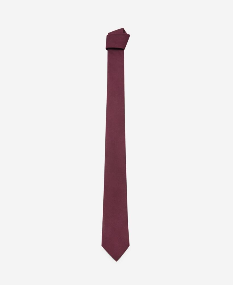 Mango Men's Crease-Resistant Structured Tie - Burgundy Cover