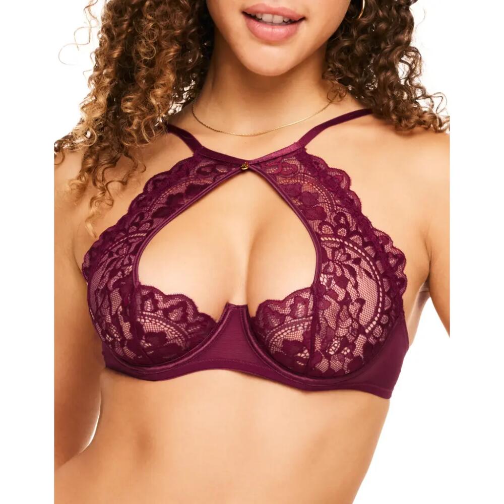 Adore Me Talulah Unlined Balconette Bra in Dark Purple Cover