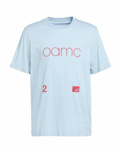 Oamc Man T-shirt Sky blue Cotton Cover