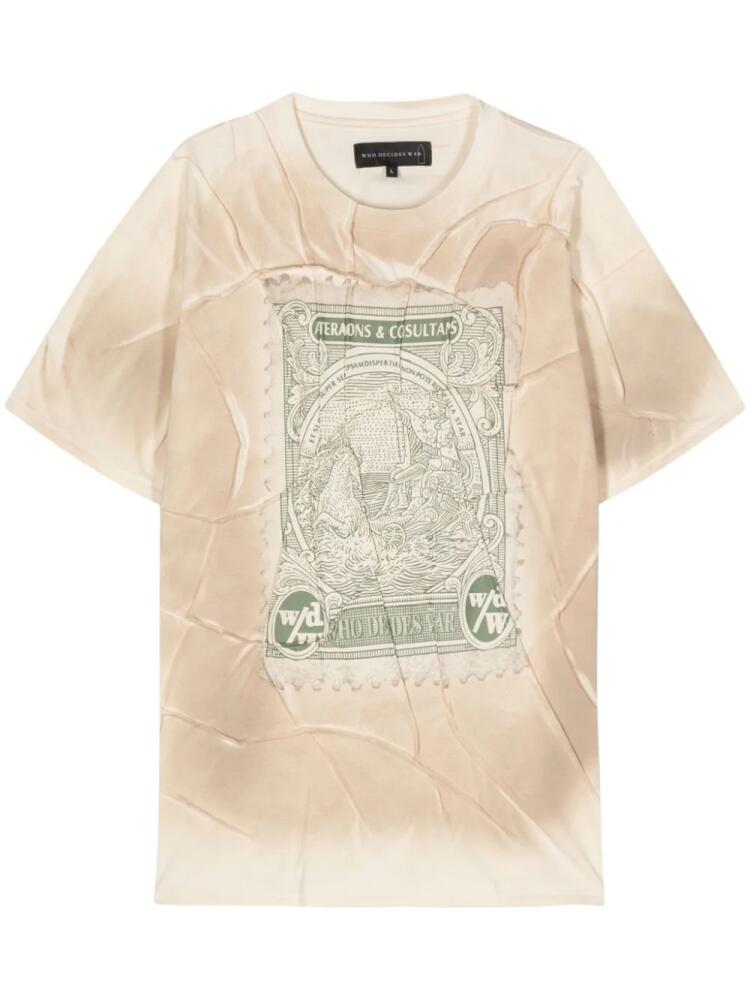 Who Decides War Currency cotton T-shirt - Neutrals Cover