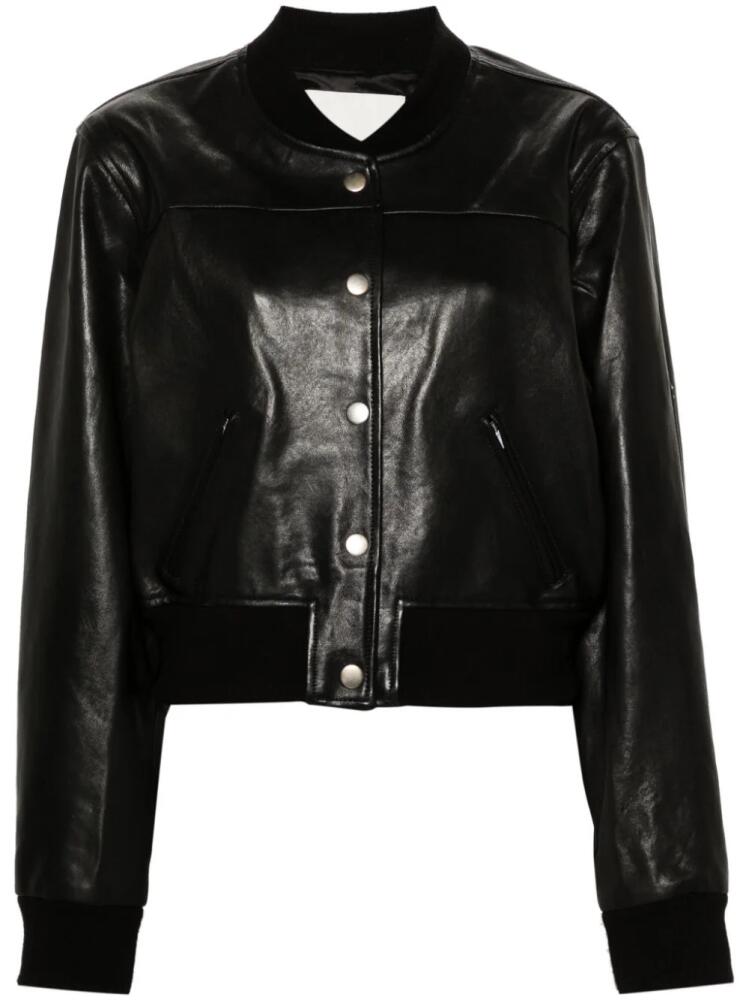 ISABEL MARANT Adriel leather bomber jacket - Black Cover