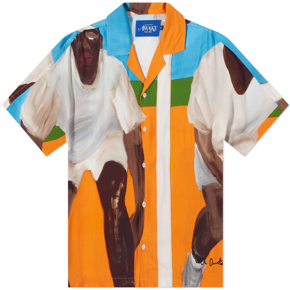 Awake NY x Alvin Armstrong Printed Vacation Shirt in Orange Multi Cover