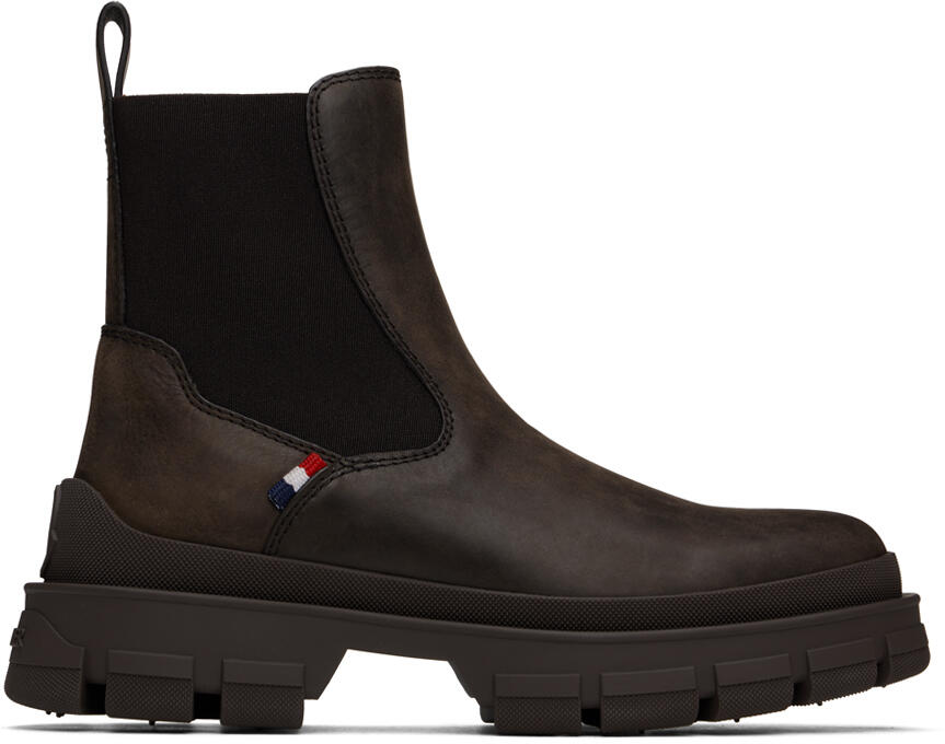 Moncler Brown Hevea Chelsea Boots Cover