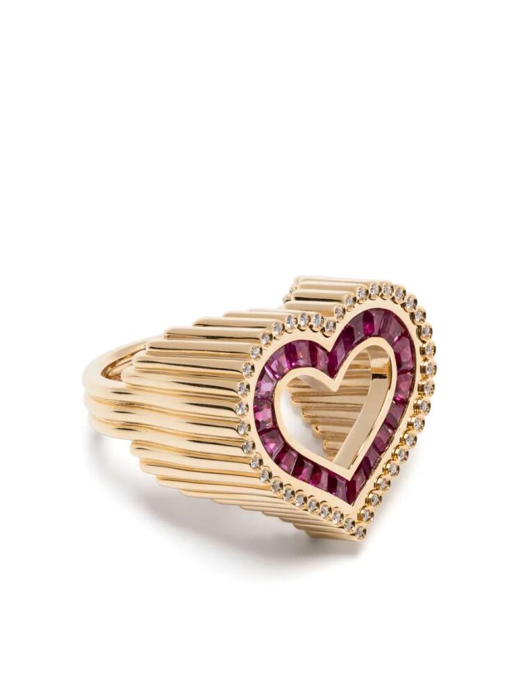 Marie Lichtenberg 18kt yellow gold Love ruby and diamond ring Cover