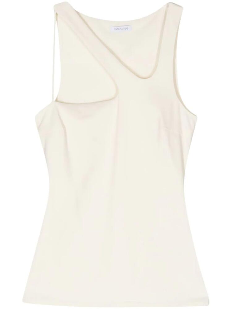 Patrizia Pepe cut-out asymmetric tank top - White Cover